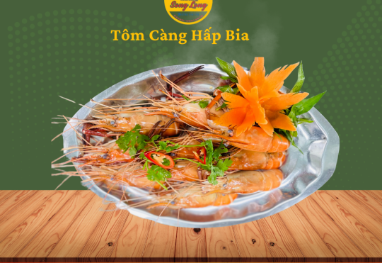 TÔM CÀNG HẤP BIA 
